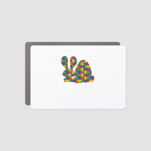 Easter Rabbit Autism Awareness Puzzle Piece Autist Car Magnet