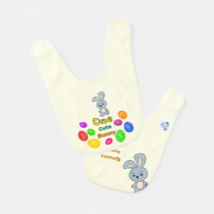 Easter rabbit baby bib