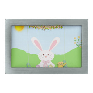 Easter rabbit belt buckle