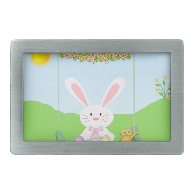 Easter rabbit belt buckle (Front)