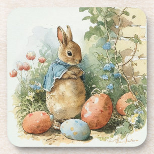 Easter Rabbit Beverage Coaster