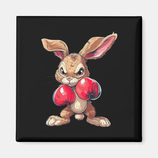 Easter Rabbit Bunny Boxer Boxing Kickboxing Martia Magnet (Front)