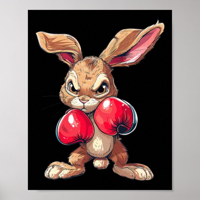 Easter Rabbit Bunny Boxer Boxing Kickboxing Martia Poster (Front)