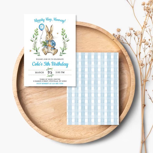 Easter Rabbit Bunny Boy Birthday Invitation (Creator Uploaded)