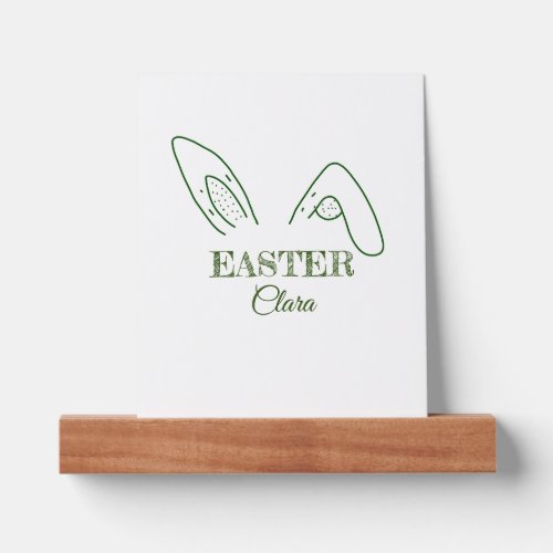 Easter rabbit bunny ears add name text editable te picture ledge