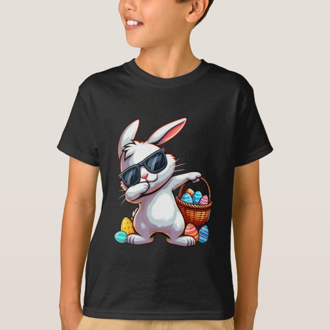 Easter Rabbit Bunny Egg Hunting T-Shirt (Front)