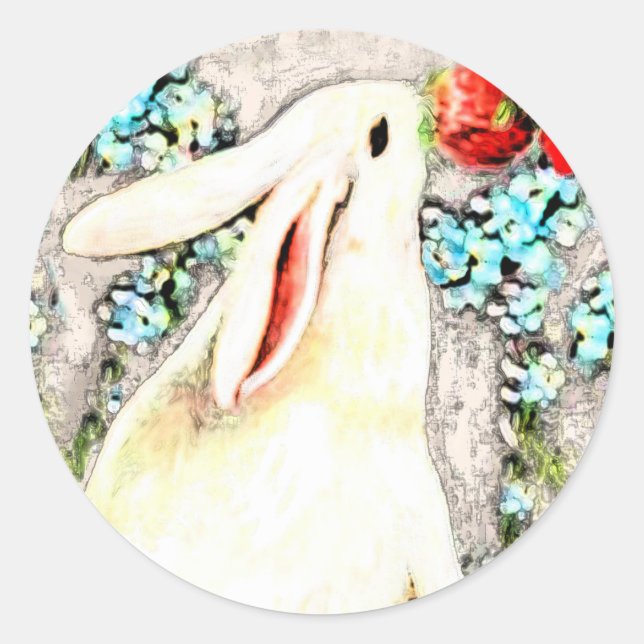 Easter Rabbit Bunny Hare Stickers (Front)
