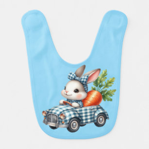 Easter Rabbit Car  Baby Bib
