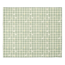Easter Rabbit Chicken Green Plaid Pattern