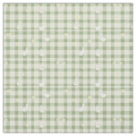 Easter Rabbit Chicken Green Plaid Pattern Fabric