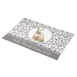 Easter Rabbit design Cloth Placemat