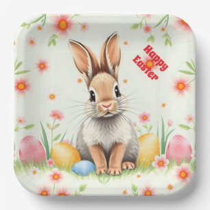 Easter Rabbit Holiday Modern Collection Paper Plates