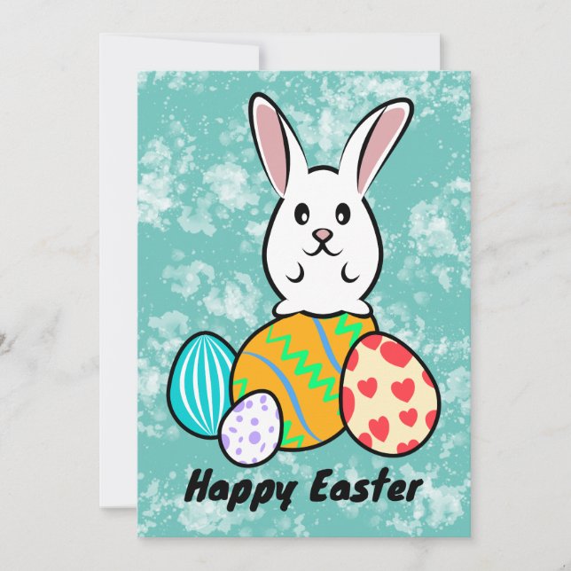 Easter Rabbit on Easter Eggs (Front)