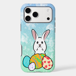 Easter Rabbit on Easter Eggs iPhone 17 Pro Max Case