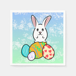 Easter Rabbit on Easter Eggs Napkins