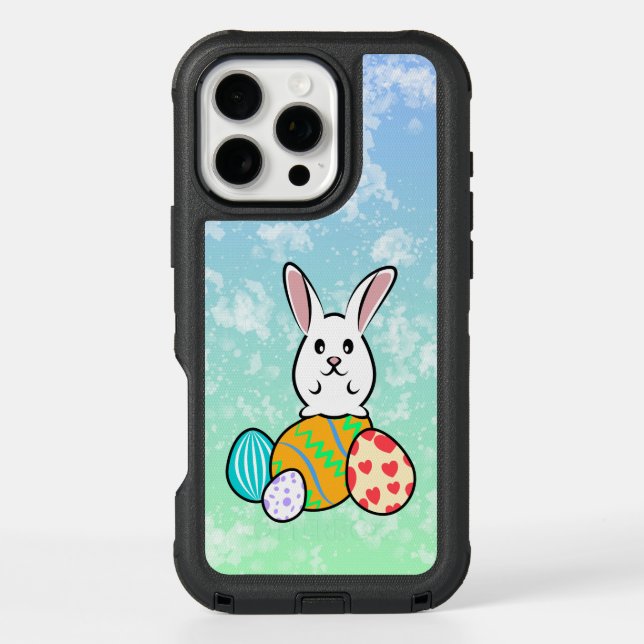 Easter Rabbit on Easter Eggs Otterbox iPhone Case (Back)