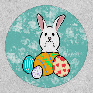 Easter Rabbit on Easter Eggs Patch