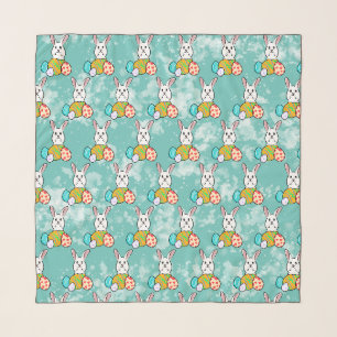 Easter Rabbit on Easter Eggs Scarf