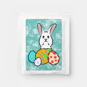 Easter Rabbit on Easter Eggs Tea Bag Drink Mix