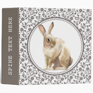Easter Rabbit personalized ornamental 3 Ring Binder