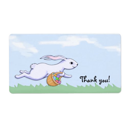 Easter Rabbit Run Thank You Party Favor Gift Tag