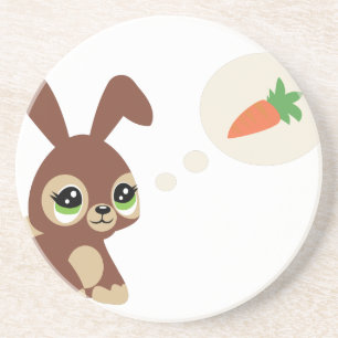 easter rabbit sandstone coaster