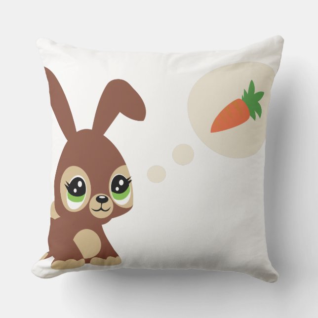 easter rabbit throw pillow (Front)