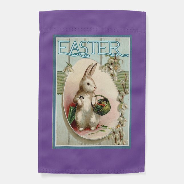 Easter Rabbit Weatherproof Garden Flag (Front)