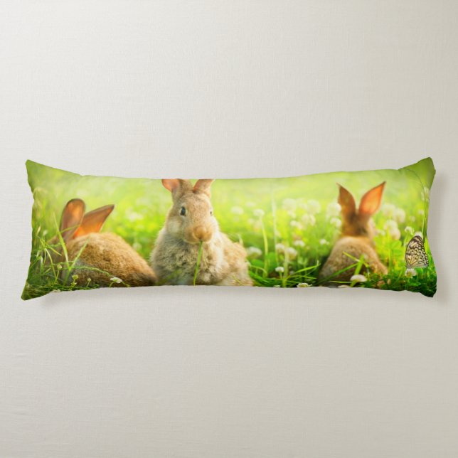 Easter Rabbits Body Pillow (Front)