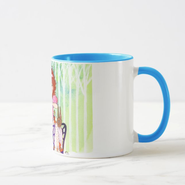 Easter Rabbits Brunch with Little Girl Mug (Right)