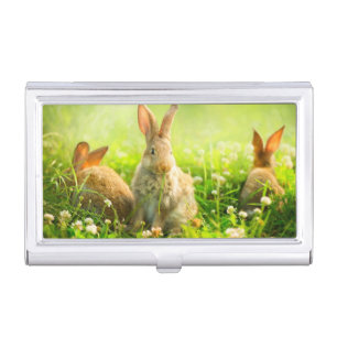 Easter Rabbits Business Card Holder
