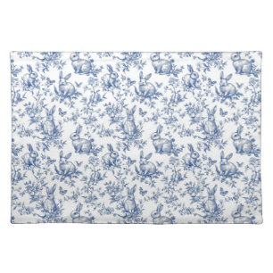 Easter Rabbits Chinoiserie Pattern Cloth Placemat