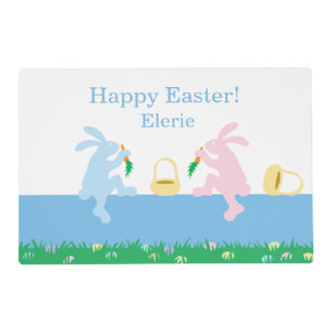 Easter Rabbits Laminated Placemat
