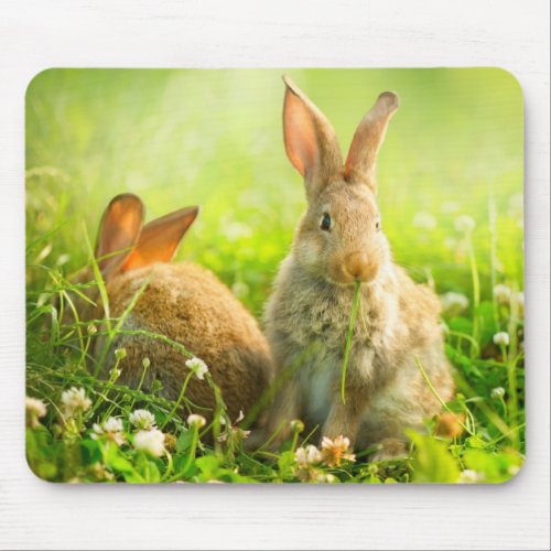 Easter Rabbits Mouse Pad