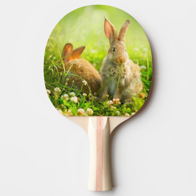 Easter Rabbits Ping-Pong Paddle (Front)
