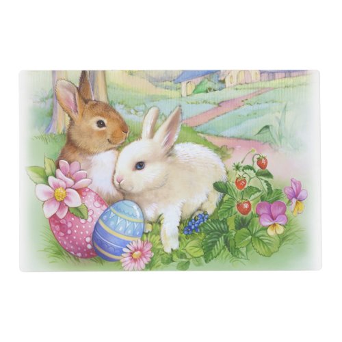 Easter rabbits placemat