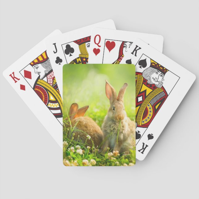 Easter Rabbits Poker Cards (Back)