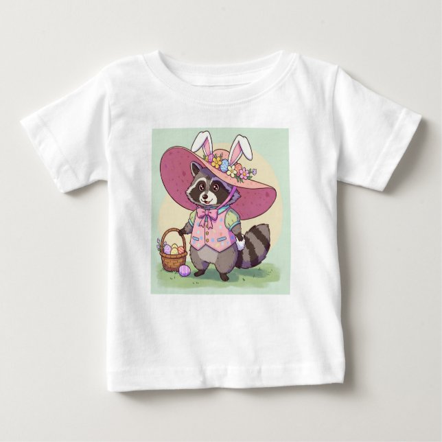 Easter Racoon Baby T-Shirt (Front)