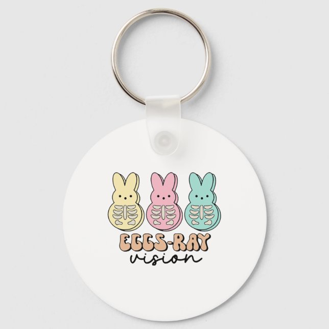 Easter Radiology Bunny Eggs-ray Vision Xray Tech R Keychain (Front)