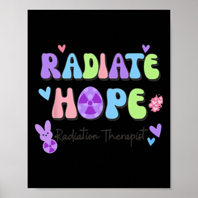 Easter Radiology Therapist Cute Bunny Radiation Th Poster (Front)