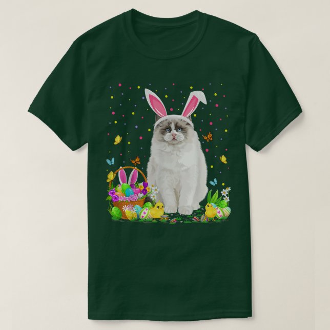 Easter Ragdoll Bunny Egg Hunting Ragdoll Easter Su T-Shirt (Design Front)