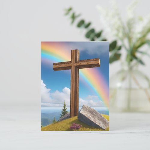 Easter Rainbow AI_generated Postcard