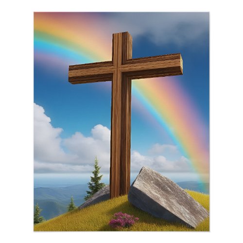 Easter Rainbow AI_generated Poster