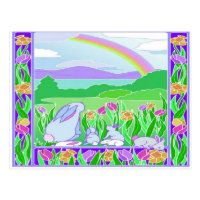 Easter Rainbow Postcard