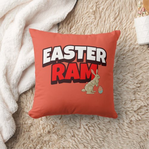 Easter Ram Throw Pillow
