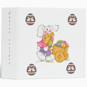 Easter recipes bunny 3 ring binder