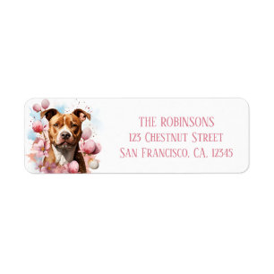 Easter Red Staffordshire Eggs and Flowers - Label