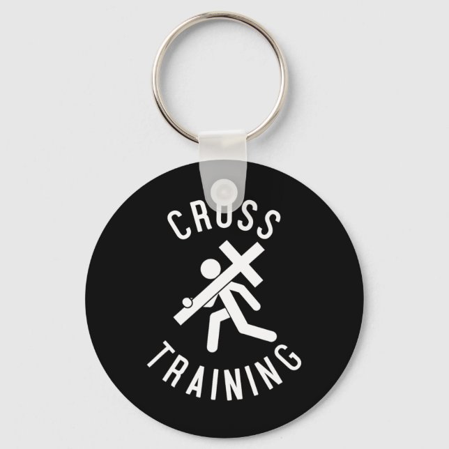 Easter Religious Fun Christian Cross Training Gift Keychain (Front)