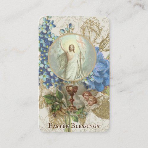 Easter Religious Paschal Prayer Holy Card