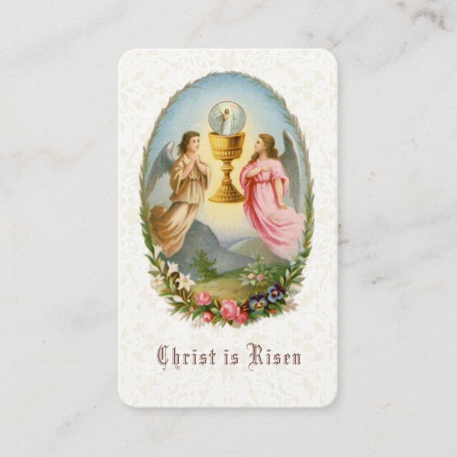 Easter Religious Paschal Prayer Holy Card (Front)